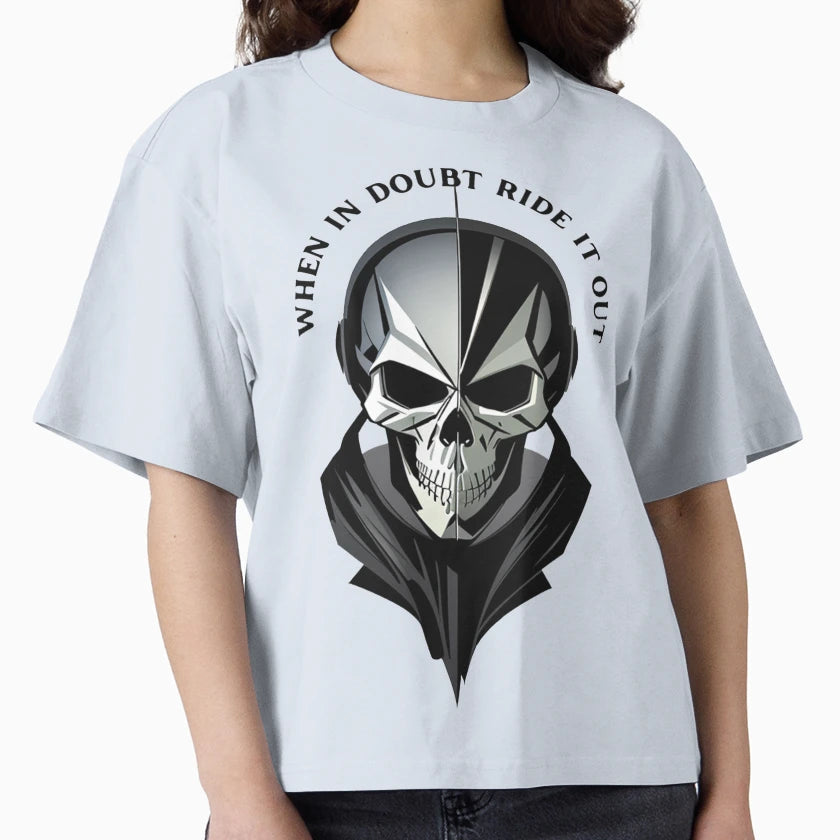 Skull Helmet T-Shirt - Fun Novelty Design for Adults - T-Shirt, Sweatshirt, Hoodie