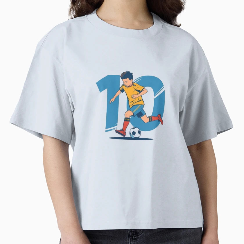 Football Child Number 10 T-Shirt - Graphic Print for Adults - T-Shirt, Sweatshirt, Hoodie