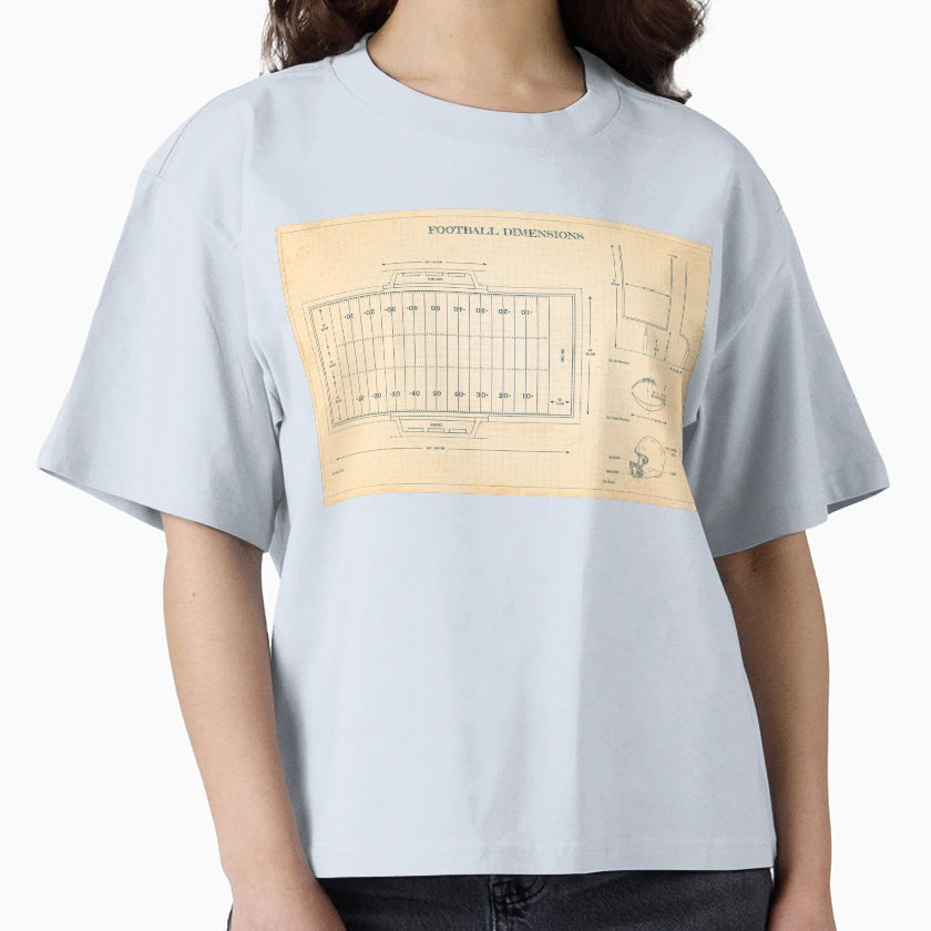 Football Dimensions Old Blue Grid English T-Shirt - Graphic Print Men Women - T-Shirt, Sweatshirt, Hoodie