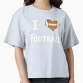 I Love Football Heart Ball Fan T-Shirt - Aesthetic Graphic Men Women - T-Shirt, Sweatshirt, Hoodie