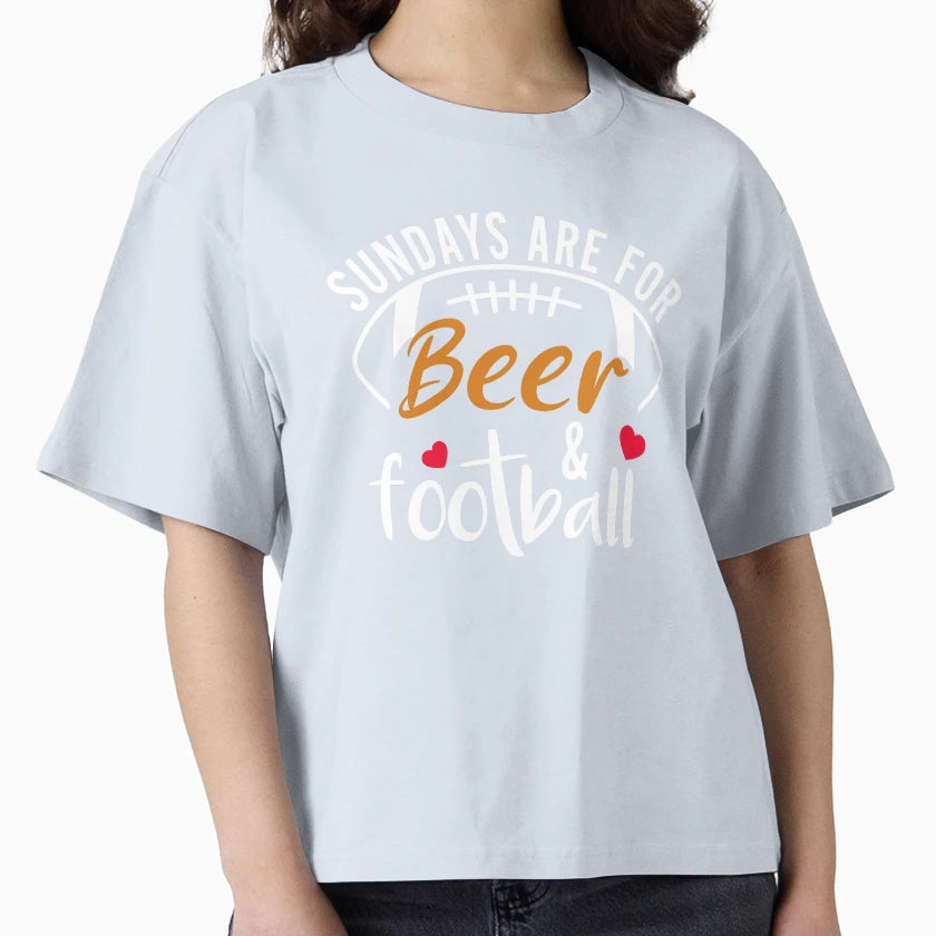 Sundays Are Beer And Football T-Shirt - Unique Graphic for Adults - T-Shirt, Sweatshirt, Hoodie