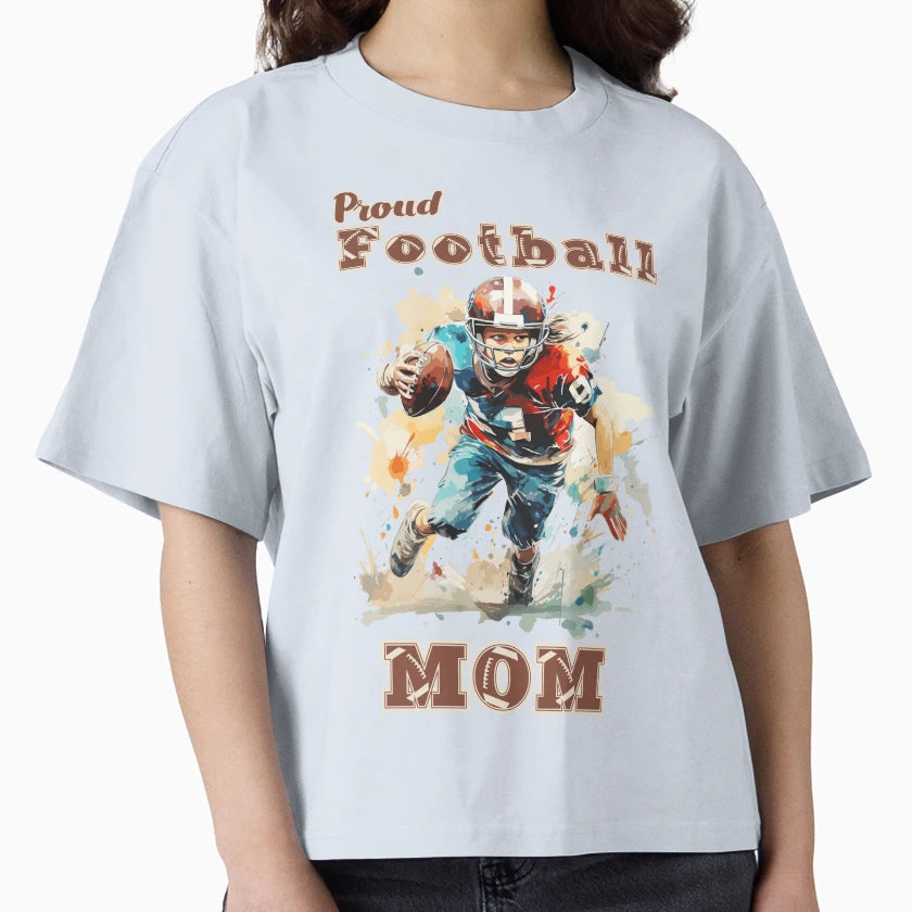 Proud Football Mom Gifts Football Fan T-Shirt - Novelty Apparel Unisex - T-Shirt, Sweatshirt, Hoodie