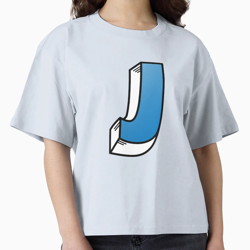 Letter J Blue T-Shirt - Casual Everyday Wear Unisex - T-Shirt, Sweatshirt, Hoodie