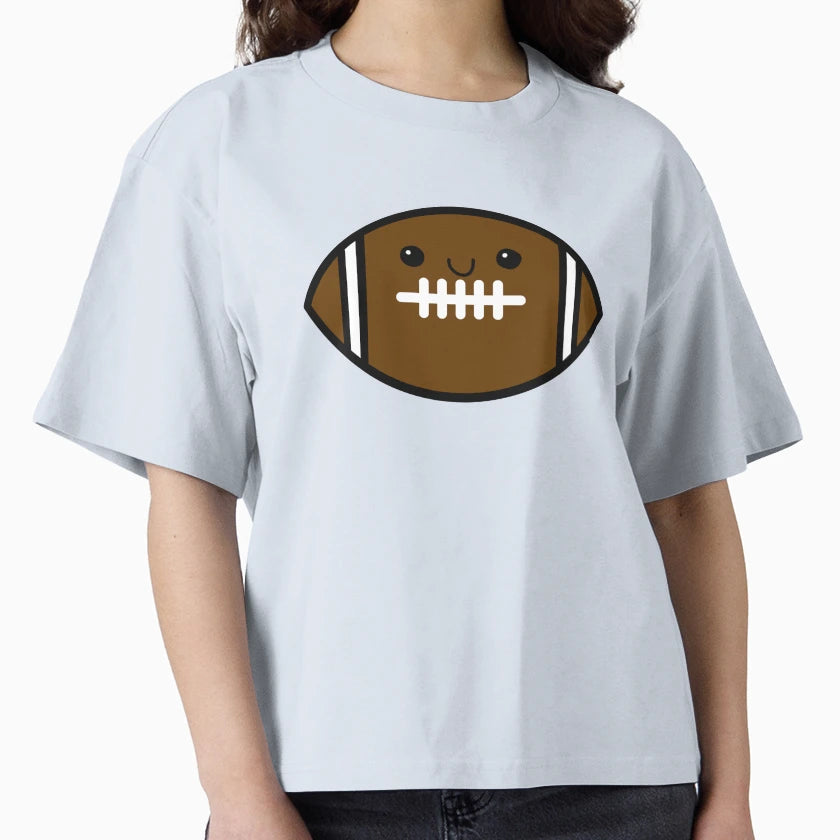 Cutey Face Football Friend T-Shirt - Minimalist Print Unisex - T-Shirt, Sweatshirt, Hoodie