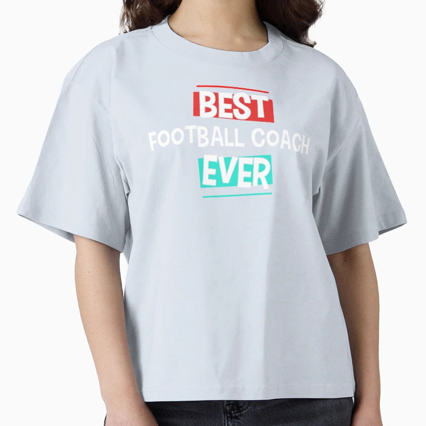 Best Football Coach Ever Rectangles T-Shirt - Aesthetic Graphic Unisex - T-Shirt, Sweatshirt, Hoodie