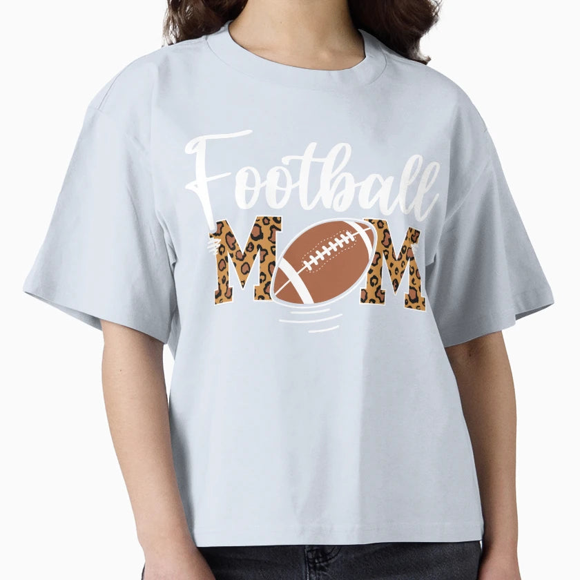 Football Mom Leopard Football Love T-Shirt - Streetwear Style Unisex - T-Shirt, Sweatshirt, Hoodie