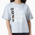Football Player Gift Eat Sleep T-Shirt - Minimalist Print Men Women - T-Shirt, Sweatshirt, Hoodie