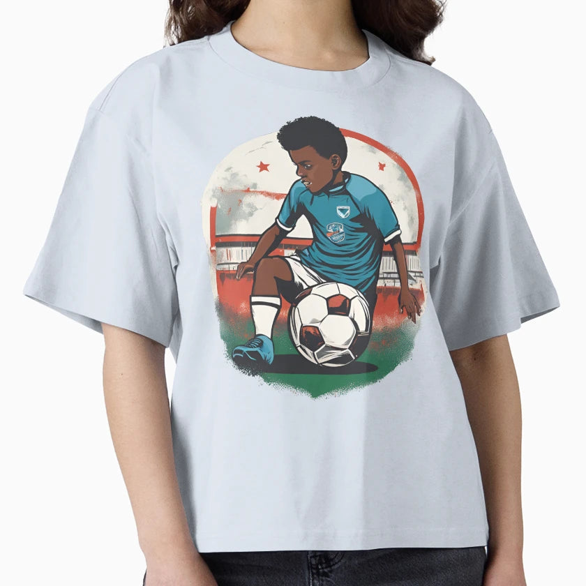 Young Football Player Action T-Shirt - Casual Everyday Wear Men Women - T-Shirt, Sweatshirt, Hoodie