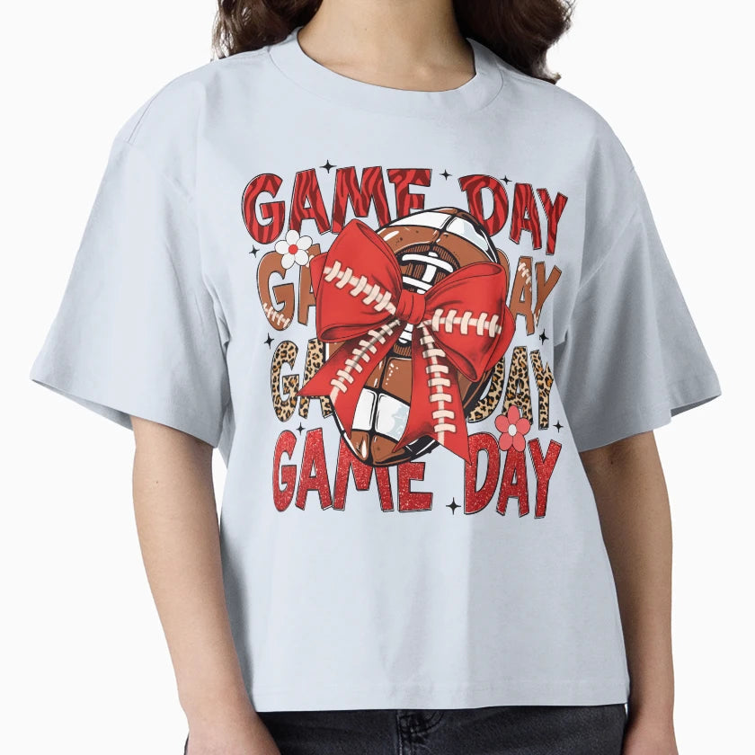 Game Day Football Bow Cheerleader T-Shirt - Streetwear Style Men Women - T-Shirt, Sweatshirt, Hoodie