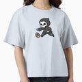 Cartoon Death Playing Football T-Shirt - Unique Graphic Men Women - T-Shirt, Sweatshirt, Hoodie