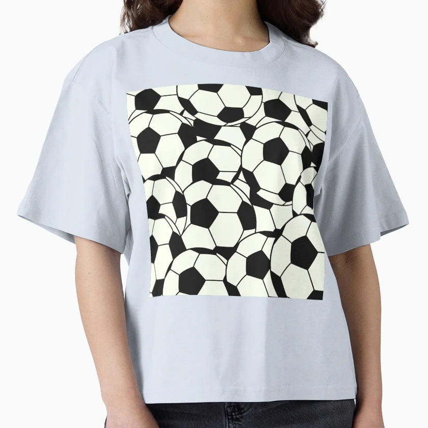 Stacked Football Soccer Balls Theme T-Shirt - Streetwear Style Men Women - T-Shirt, Sweatshirt, Hoodie