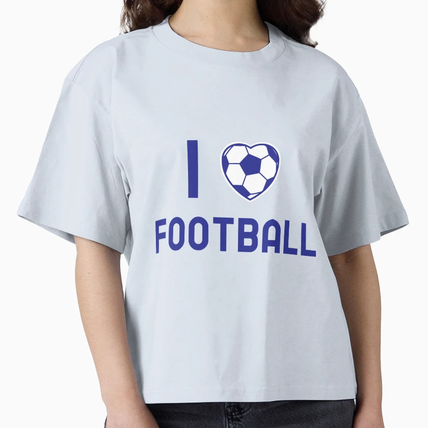 I Love Football T-Shirt - Minimalist Print Men Women - T-Shirt, Sweatshirt, Hoodie