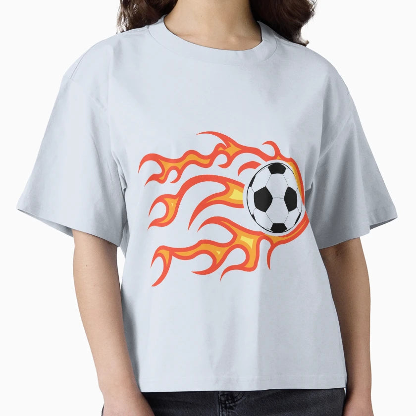 Soccer Ball Fire T-Shirt - Fun Novelty Design for Adults - T-Shirt, Sweatshirt, Hoodie