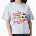 Soccer Ball Fire T-Shirt - Fun Novelty Design for Adults - T-Shirt, Sweatshirt, Hoodie