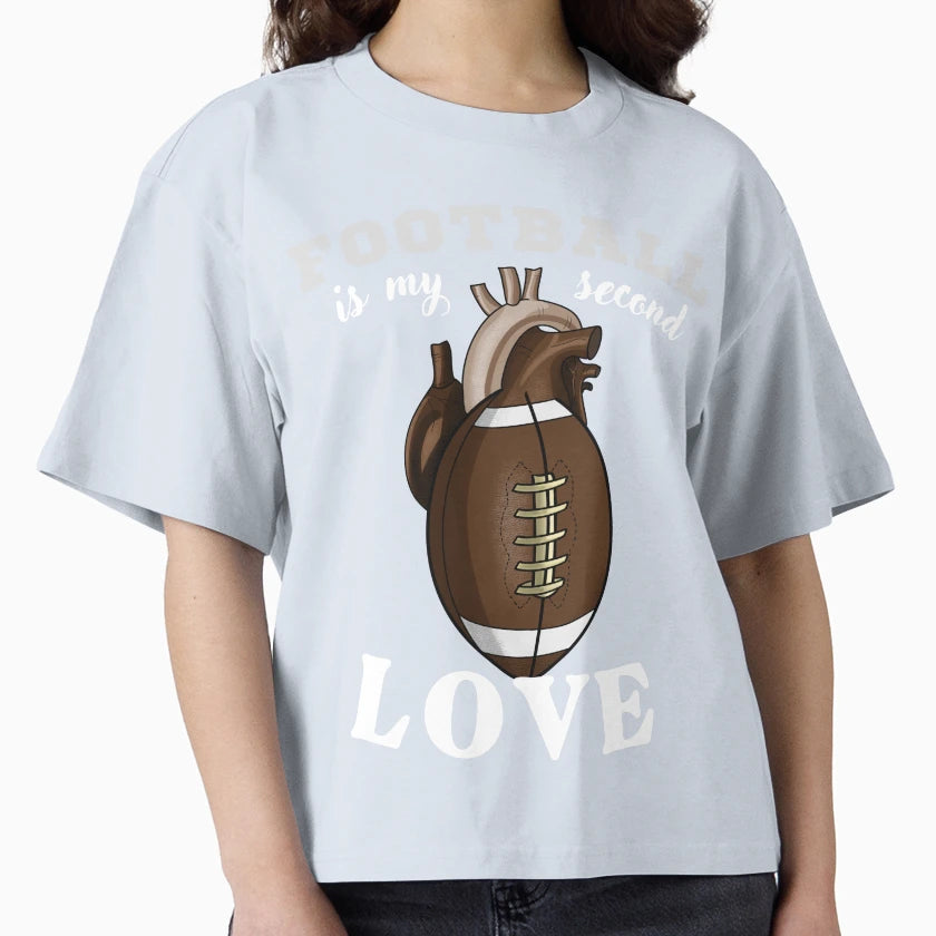 Football Is My Second Love T-Shirt - Aesthetic Graphic Unisex - T-Shirt, Sweatshirt, Hoodie