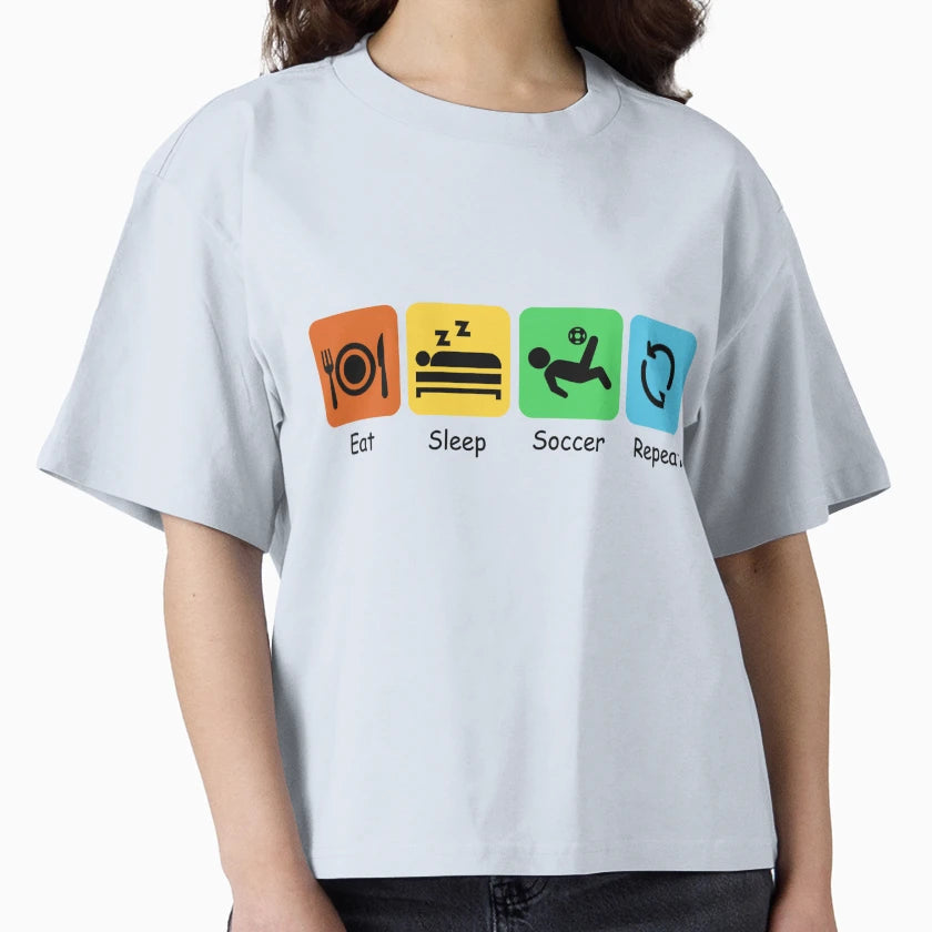 Eat Sleep Soccer And Repeat Football T-Shirt - Trendy Graphic Men Women - T-Shirt, Sweatshirt, Hoodie