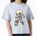 Skeleton Goalie Dive Neon Glove Skull Save T-Shirt - Unique Graphic Unisex - T-Shirt, Sweatshirt, Hoodie