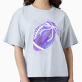 Purple Football Bow Soft Coquette Game T-Shirt - Trendy Graphic Men Women - T-Shirt, Sweatshirt, Hoodie