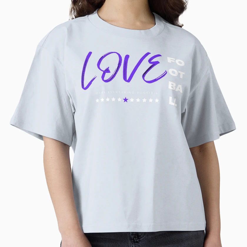 Love Football Blue T-Shirt - Casual Everyday Wear for Adults - T-Shirt, Sweatshirt, Hoodie