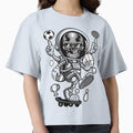 Funny Astronaut Skull Skateboard T-Shirt - Unique Graphic for Adults - T-Shirt, Sweatshirt, Hoodie
