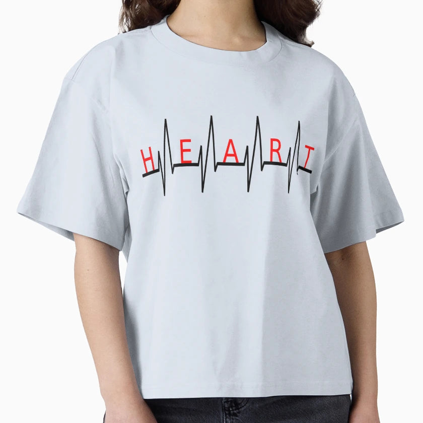 Heart Beat Black T-Shirt - Novelty Apparel Unisex - T-Shirt, Sweatshirt, Hoodie