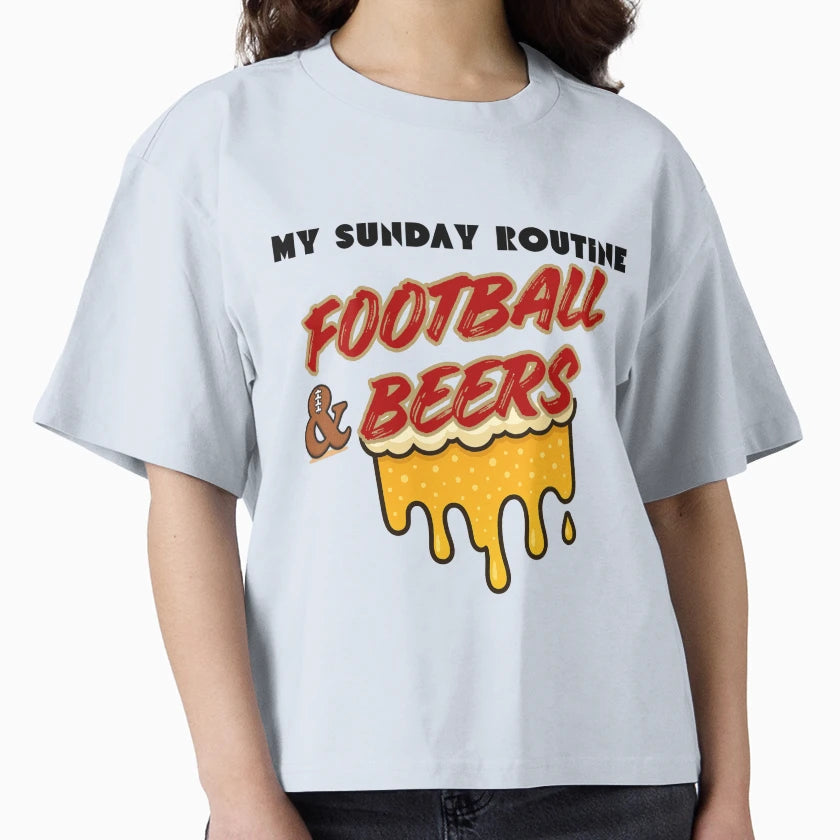 San Francisco 49Ers Sunday Routine T-Shirt - Aesthetic Graphic for Adults - T-Shirt, Sweatshirt, Hoodie