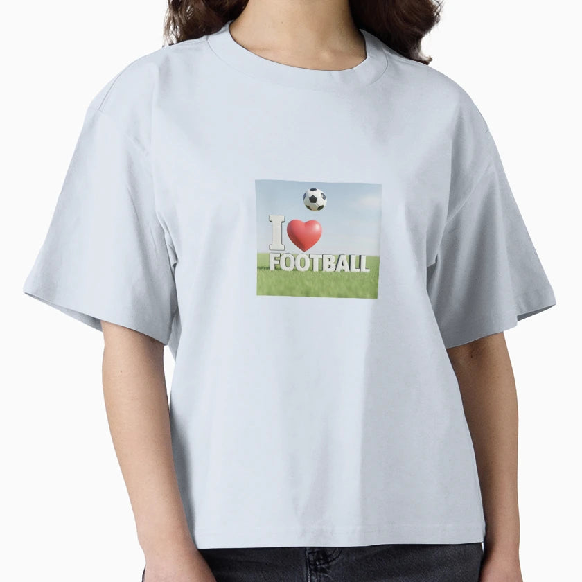 I Love Football T-Shirt - Aesthetic Graphic Unisex - T-Shirt, Sweatshirt, Hoodie