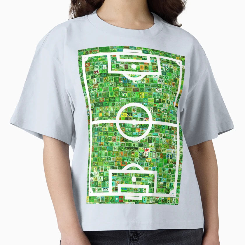 Soccer Stamps Field T-Shirt - Trendy Graphic for Adults - T-Shirt, Sweatshirt, Hoodie