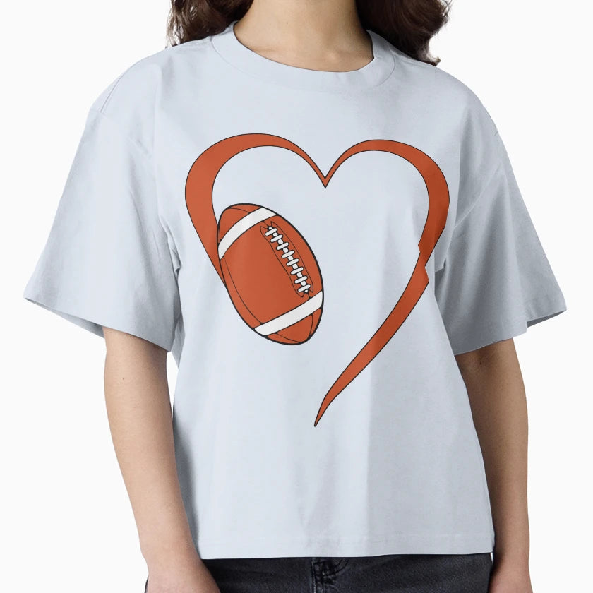 I Love American Football I Heart T-Shirt - Fun Novelty Design for Adults - T-Shirt, Sweatshirt, Hoodie