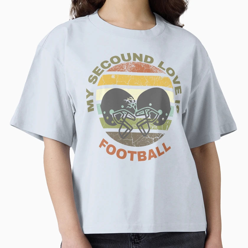 My Second Love Is Football T-Shirt - Custom Art Print Men Women - T-Shirt, Sweatshirt, Hoodie
