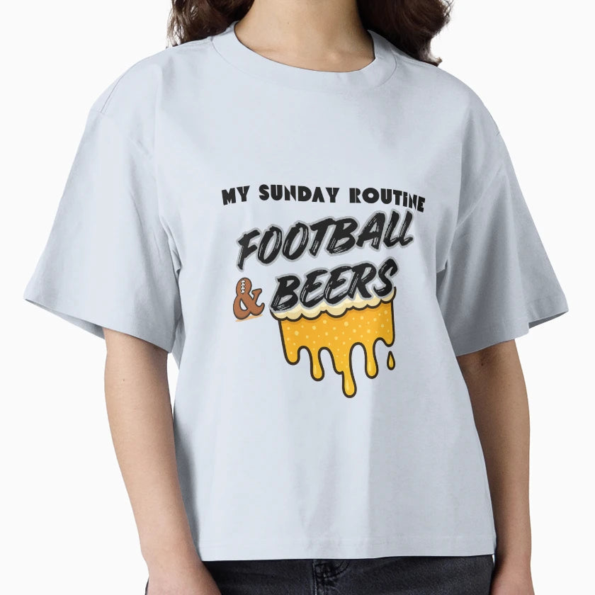 Raiders Sunday Routine Football T-Shirt - Casual Everyday Wear Men Women - T-Shirt, Sweatshirt, Hoodie