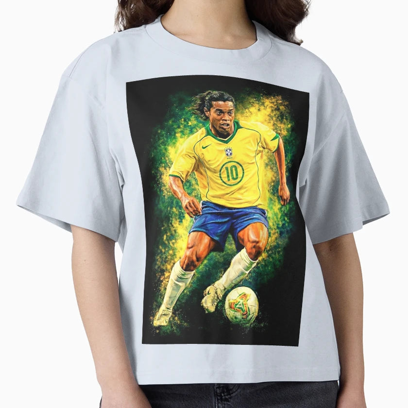 Ronaldinho R10 Football Legend T-Shirt - Minimalist Print Men Women - T-Shirt, Sweatshirt, Hoodie