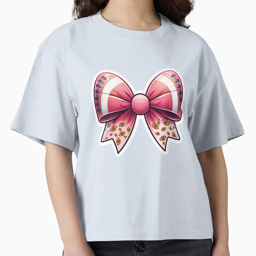 Football Bow T-Shirt - Minimalist Print for Adults - T-Shirt, Sweatshirt, Hoodie