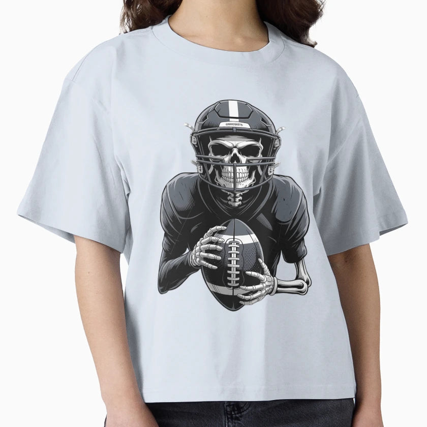 Halloween Skeleton Football Player Spooky T-Shirt - Unique Graphic Unisex - T-Shirt, Sweatshirt, Hoodie