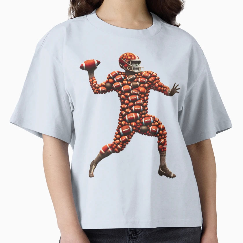 Gridiron Hero Football Quarterback T-Shirt - Aesthetic Graphic for Adults - T-Shirt, Sweatshirt, Hoodie