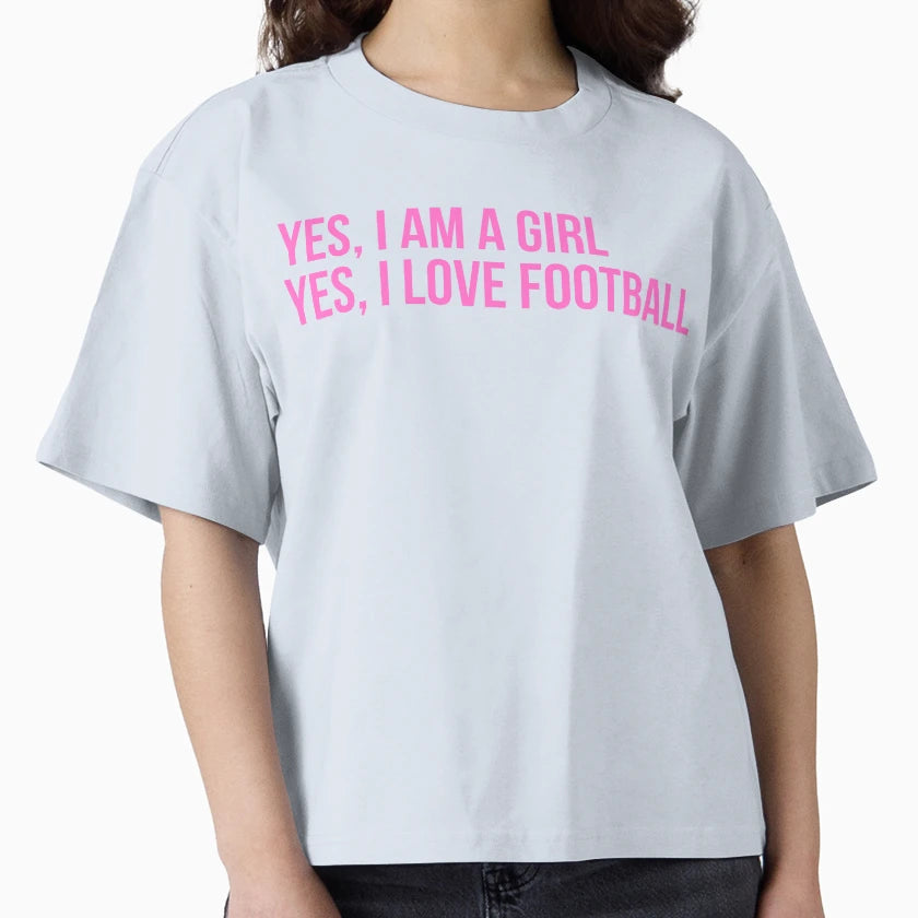 Yes I Am Yes I Love Football T-Shirt - Trendy Graphic for Adults - T-Shirt, Sweatshirt, Hoodie