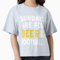 Sundays Are Beer And Football T-Shirt - Graphic Print for Adults - T-Shirt, Sweatshirt, Hoodie