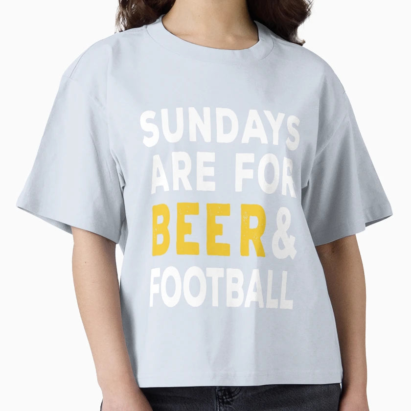 Sundays Are Beer And Football T-Shirt - Graphic Print for Adults - T-Shirt, Sweatshirt, Hoodie