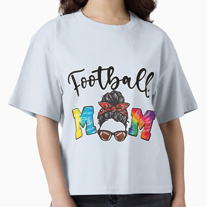 Football Mom Tie Dye Football Soccer T-Shirt - Custom Art Print Men Women - T-Shirt, Sweatshirt, Hoodie