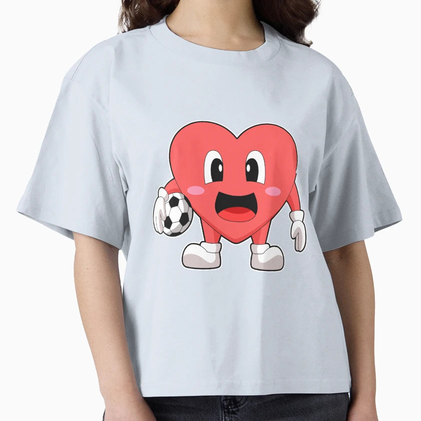 Heart Soccer Player Soccer T-Shirt - Graphic Print for Adults - T-Shirt, Sweatshirt, Hoodie