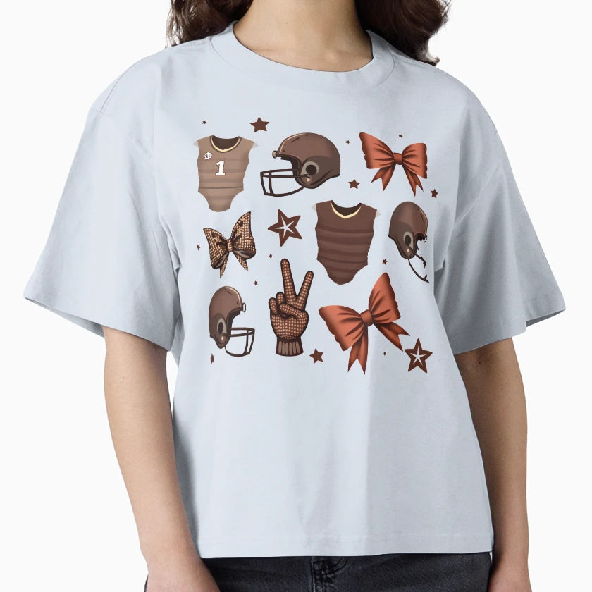 Coquette Bow Pumpkin American T-Shirt - Casual Everyday Wear for Adults - T-Shirt, Sweatshirt, Hoodie