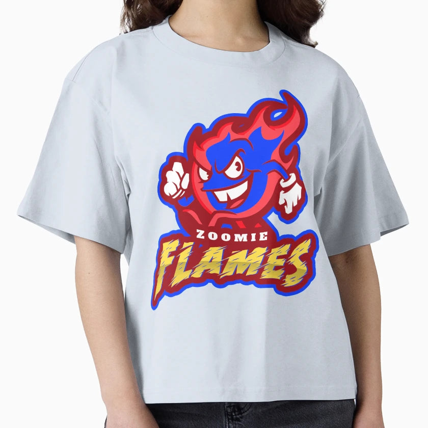 Zoomie Flames Racecar Cars Exhaust T-Shirt - Minimalist Print Men Women - T-Shirt, Sweatshirt, Hoodie