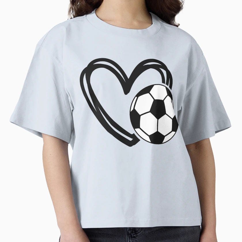 Heart Football Sport T-Shirt - Graphic Print for Adults - T-Shirt, Sweatshirt, Hoodie