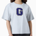 Silver And Navy Varsity Letter G T-Shirt - Minimalist Print Men Women - T-Shirt, Sweatshirt, Hoodie
