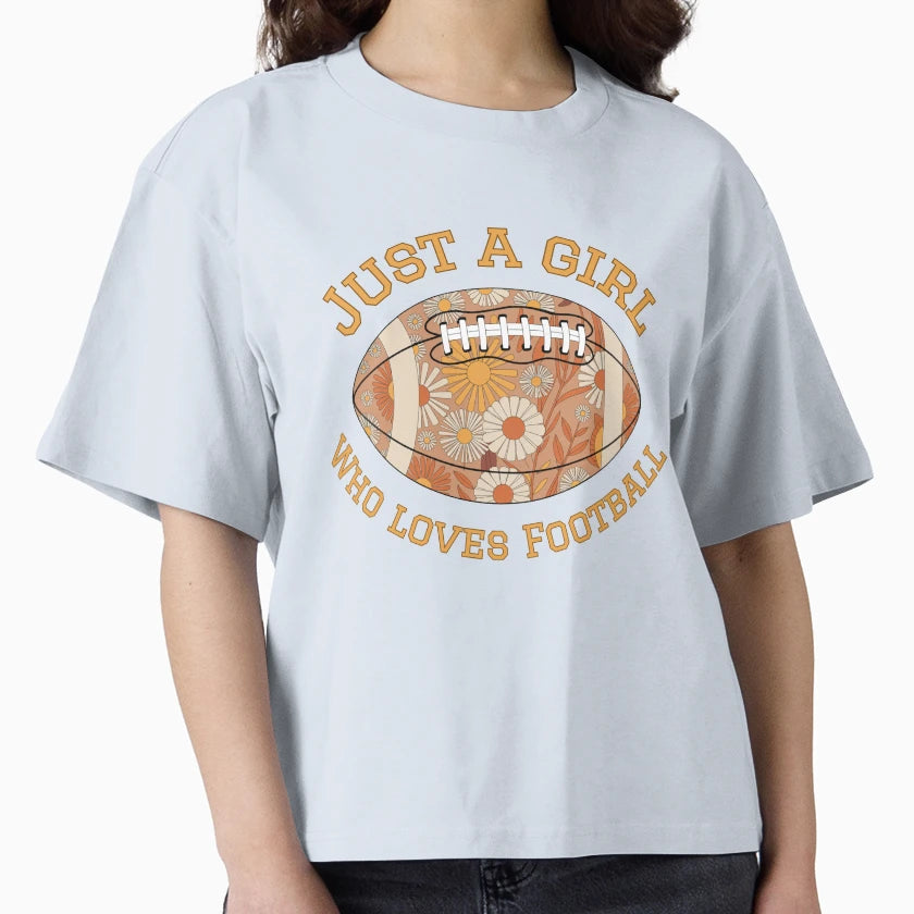 Just Who Loves Football Flowers T-Shirt - Minimalist Print Men Women - T-Shirt, Sweatshirt, Hoodie