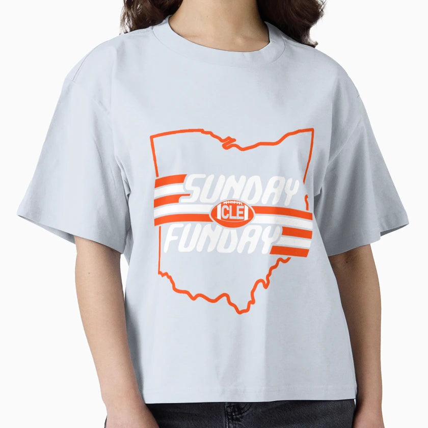 Cleveland Football Fan Sunday Fun Day T-Shirt - Streetwear Style Unisex - T-Shirt, Sweatshirt, Hoodie