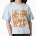 Football Floral Helmet Bow Fans T-Shirt - Fun Novelty Design Unisex - T-Shirt, Sweatshirt, Hoodie