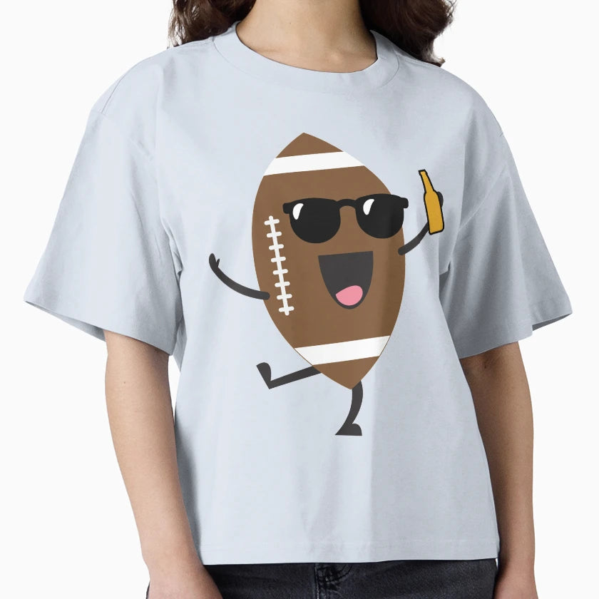 Beer Drinking Football T-Shirt - Aesthetic Graphic Men Women - T-Shirt, Sweatshirt, Hoodie