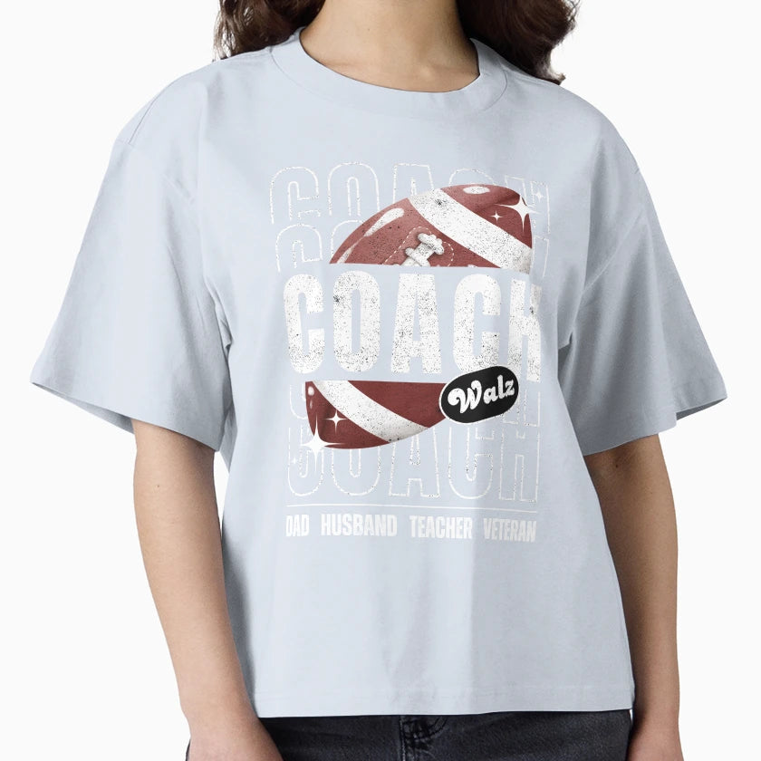 Coach Walz Dad Husband Teacher Veteran T-Shirt - Unique Graphic Unisex - T-Shirt, Sweatshirt, Hoodie