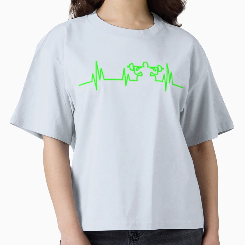 Heartbeat Weightlifting T-Shirt - Trendy Graphic for Adults - T-Shirt, Sweatshirt, Hoodie